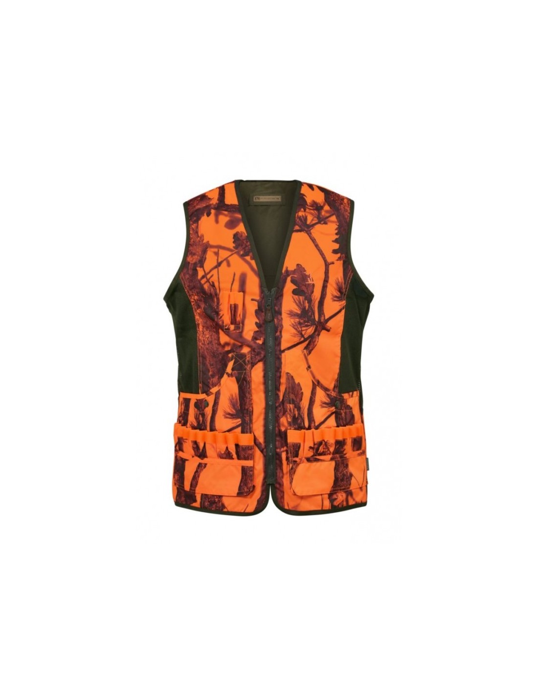 Gilet De Chasse Réversible Percussion Savane - Côté Kaki & Côté Ghostcamo Blaze/Black - Taille S, Léger Et Respirant